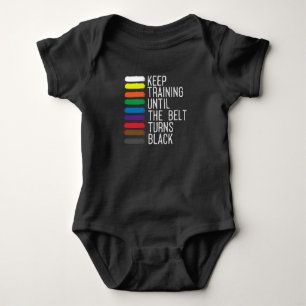 Black Belt Motivation Taekwondo Jiu Jitsu Karate Baby Bodysuit