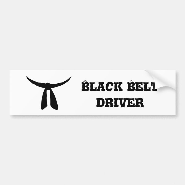 Black Belt Party Bumper Sticker (Front)