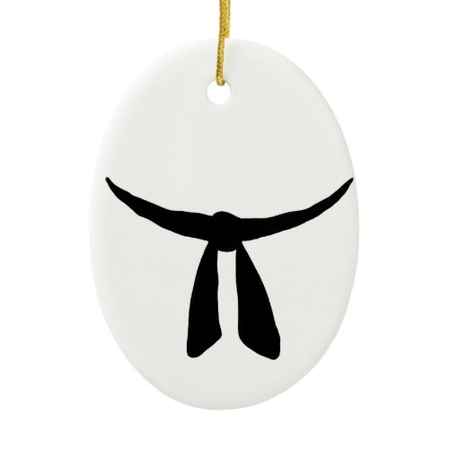 Black Belt Party Ceramic Ornament