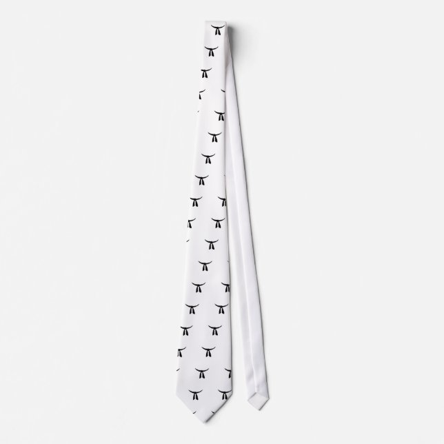 Black Belt Party Neck Tie (Front)