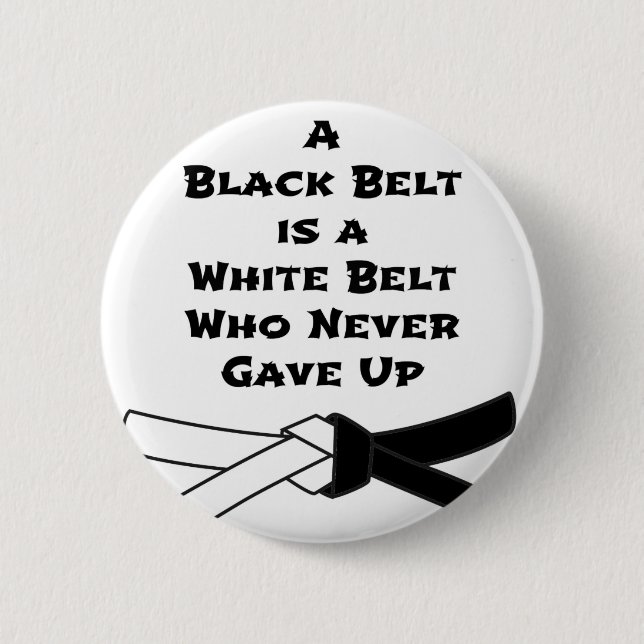 Black Belt Pinback Button (Front)