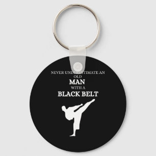 Black Belt Saying Karate Martial Arts Keychain