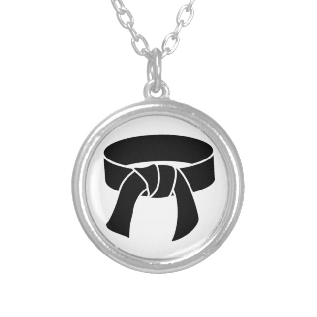Black Belt Silver Necklace (Front)