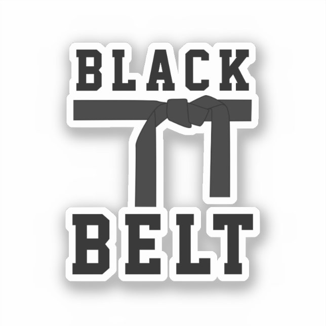Black Belt Sticker (Front)