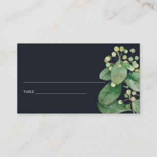 BLACK BERRY LEAFY FOLIAGE GREENERY PLACE CARDS