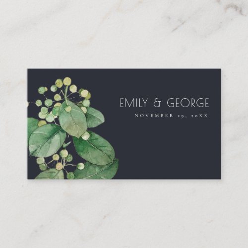 BLACK BERRY LEAFY FOLIAGE GREENERY WEDDING WEBSITE BUSINESS CARD