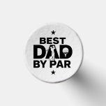 Black Best Dad By Par Golf Tees<br><div class="desc">Black best dad by par logo type text design featuring a golfer and a golf ball.</div>