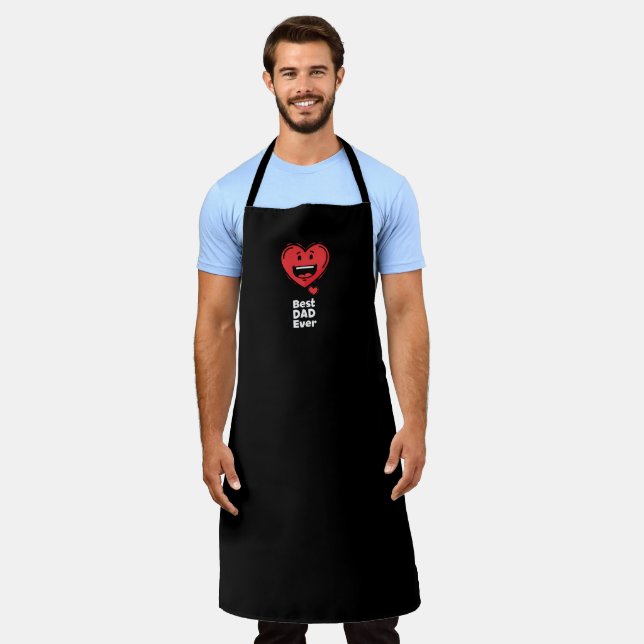 Black Best Dad Ever , Father's Day Apron (Worn)