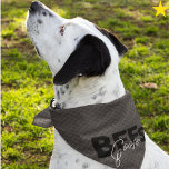 Black Best Friends Custom Name Pet Bandana<br><div class="desc">Your beloved canine family member has a best friend. So it would be really cute to get them matching bandanas with their names on it. Choose their colors and easily customize their names yourself right on the platform. Easy Peasy! This set includes bold dark color choices. There is another set...</div>