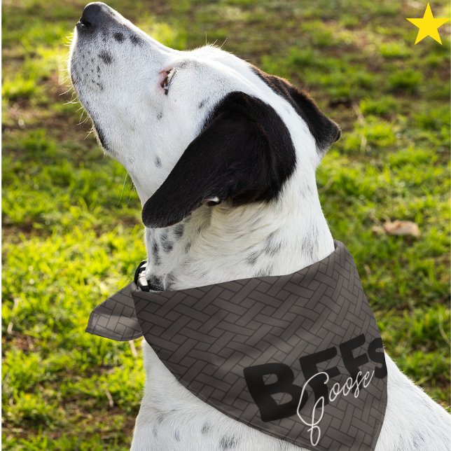 Black Best Friends Custom Name Pet Bandana (Creator Uploaded)