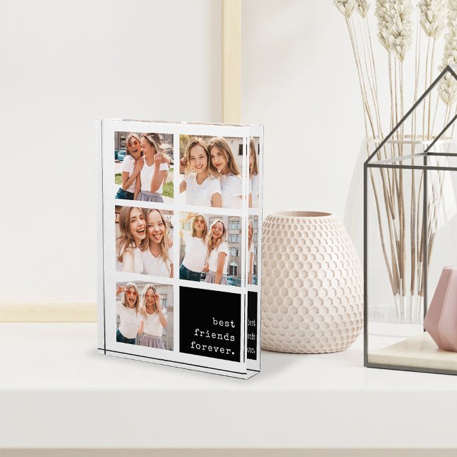 Black | Best Friends Forever Collage Photo Block (Creator Uploaded)