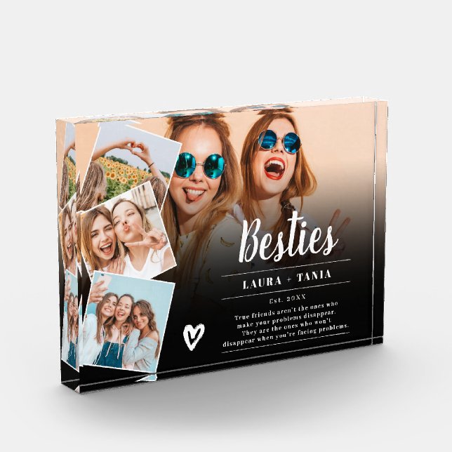 Black best friends script 4 photos collage grid  (Left)