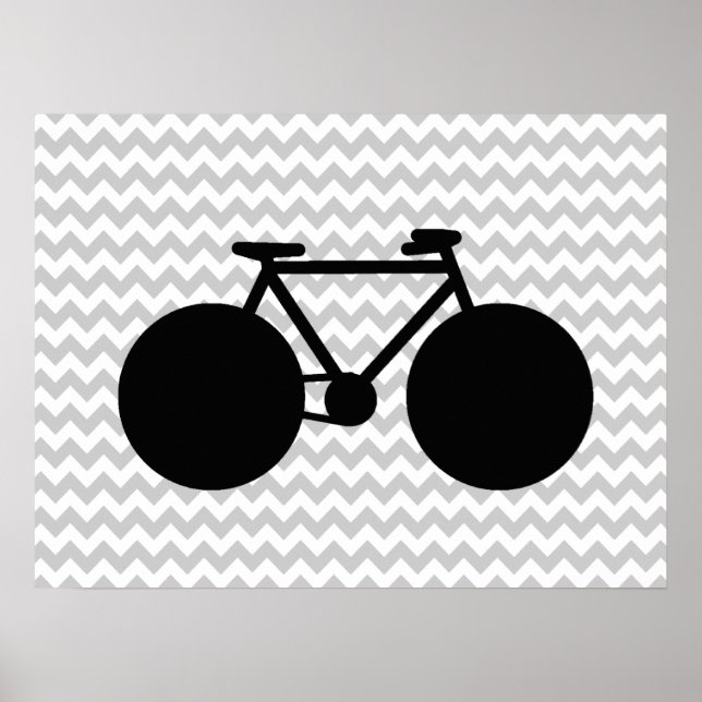 black bicycle decor idea & chevron (Front)