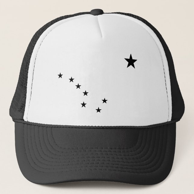 Black Big Dipper Stars Trucker Hat (Front)