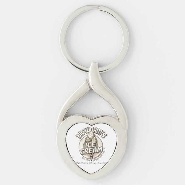 Black big worm  keychain (Front)