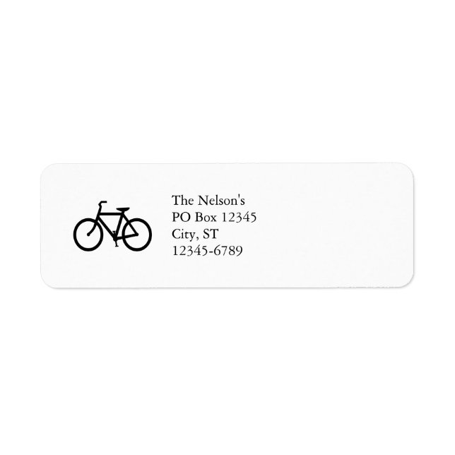 Black Bike Route Label (Front)