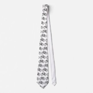 Black Bike Route Neck Tie