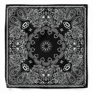 Black Biker Style Bandana