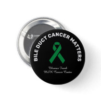 Black Bile Duct Cancer Green Ribbon Button