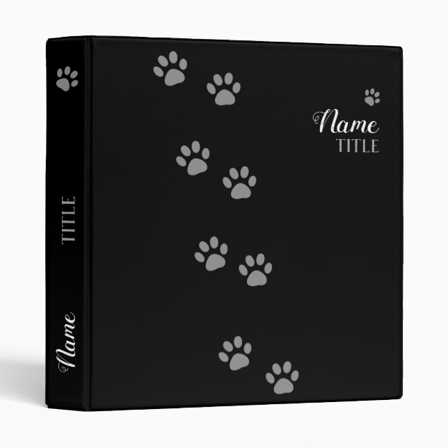 Black Binder for your Pet (Front/Spine)