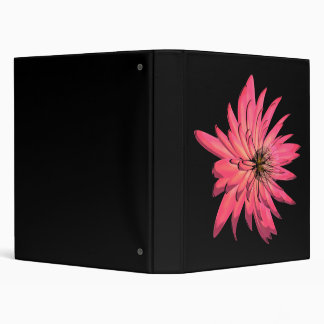 Black Binder with PInk Flower