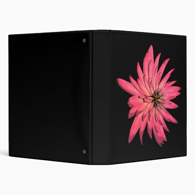 Black Binder with PInk Flower (Background)