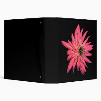 Black Binder with PInk Flower 1.5"