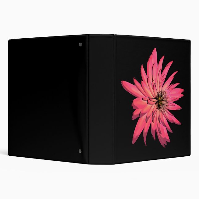 Black Binder with PInk Flower 1.5" (Background)