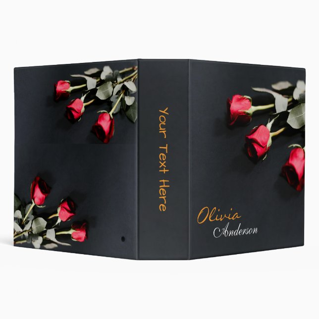 Black binder with rose pattern (Background)