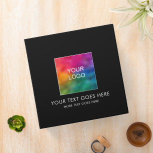 Black Binders Business Company Logo Here Add Text