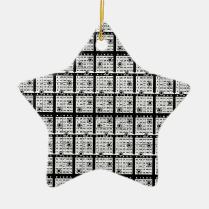 Black Bingo Cards Ceramic Ornament