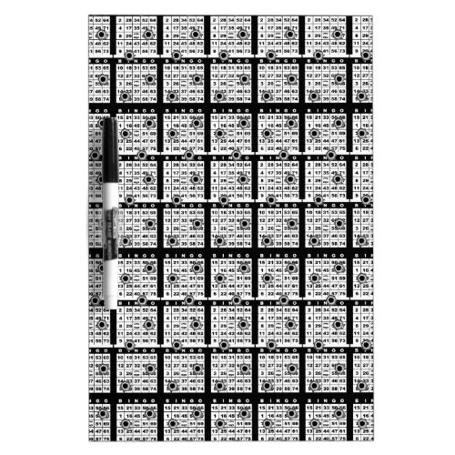 Black Bingo Cards Dry_Erase Board