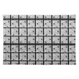 Black Bingo Cards Placemat