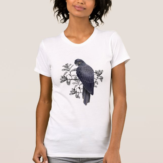 Black bird Australian native Black Cockatoo  T-Shirt (Front)