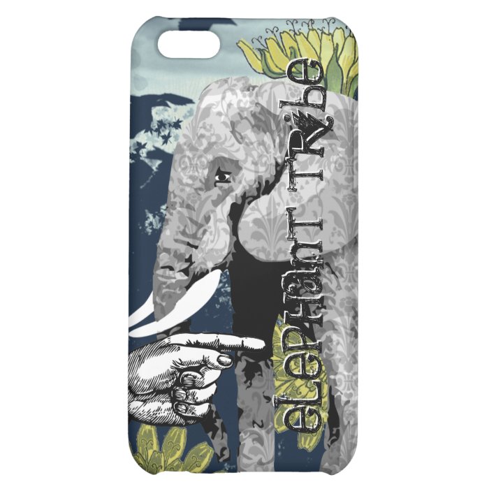 Black Bird Elephant Tribe Dandelion Collage iPhone iPhone 5C Case