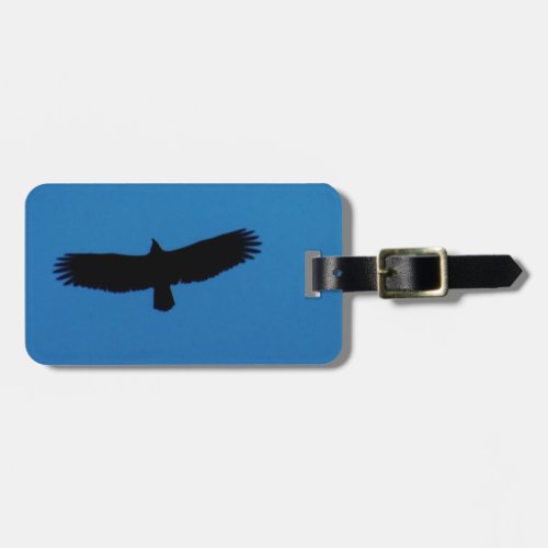 Black bird in a Blue Sky Luggage Tag