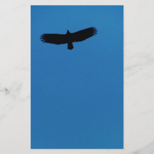 Black bird in a Blue Sky Stationery