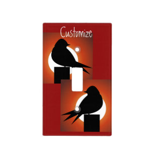 Black Bird Silhouette Sun Thunder_Cove Light Switch Cover