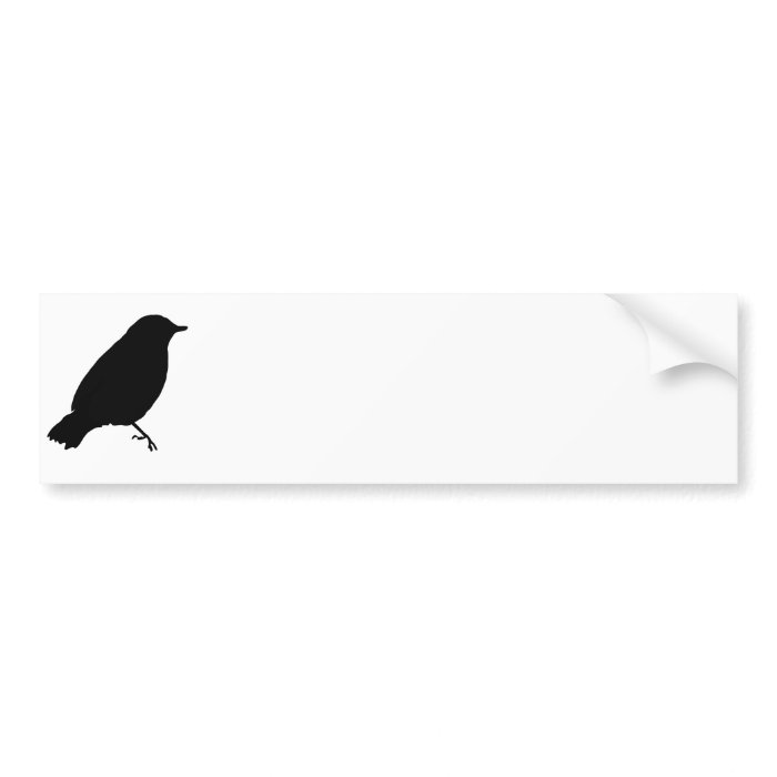 Black Bird Silhouette Unique Gift Present Bumper Sticker