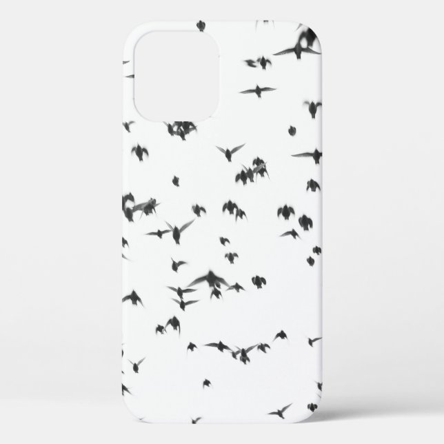 BLACK BIRDS FLYING ON SKY Case-Mate iPhone CASE (Back)