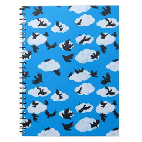 Black Birds Flying Through Clouds Coffee Mug Socks Notebook