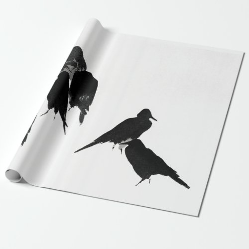 BLACK BIRDS JAPANESE PRINT Wrapping Paper