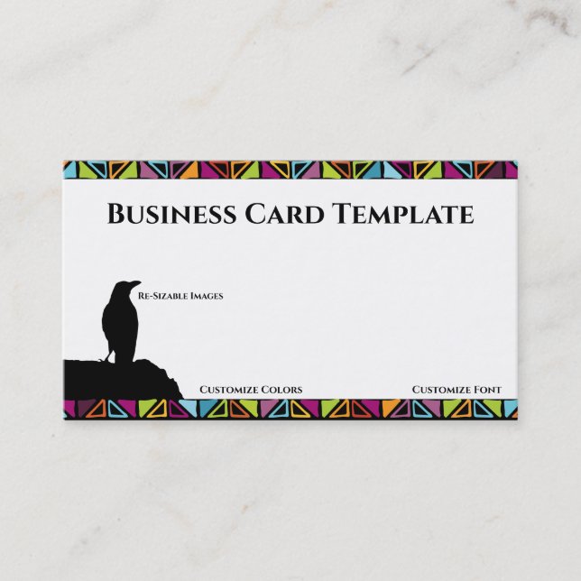 Black Birds Logo Raven Business Card (Front)