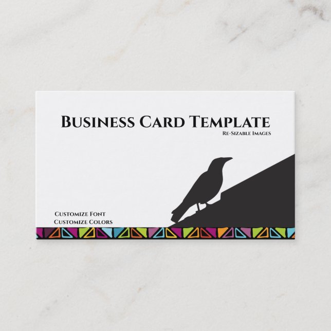 Black Birds Logo Raven Business Card (Front)