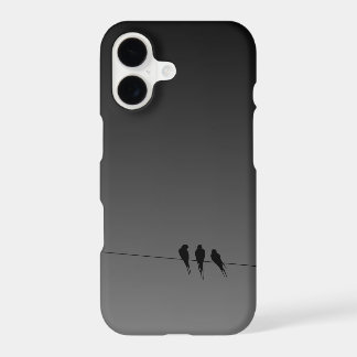 Black Birds on a Wire Night iPhone 17 Case