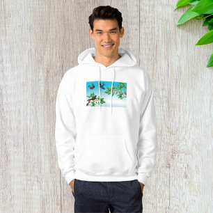 Black Birds on Tree Branches Hoodie