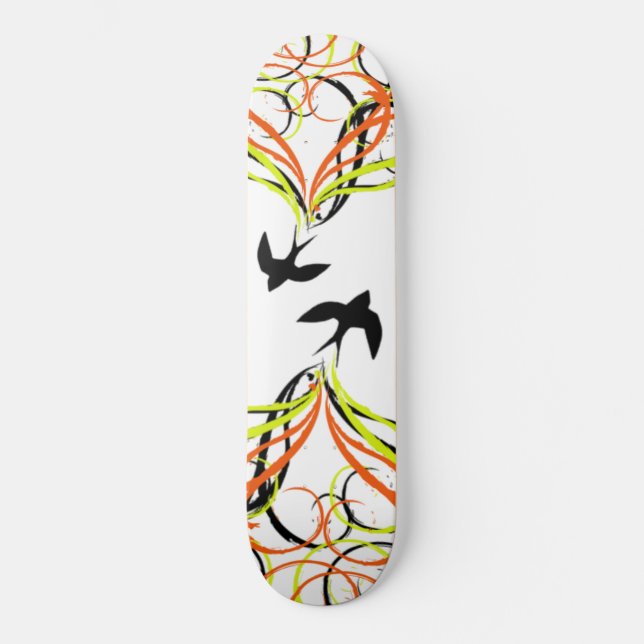 black birds singing in the dead of night skateboard deck (Front)