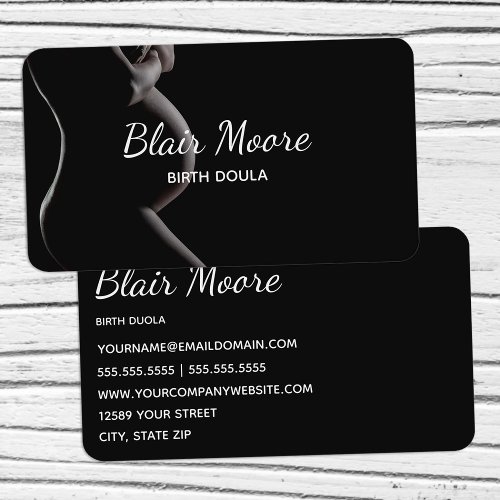 Black Birth Doula Midwife Pregnancy Business Card
