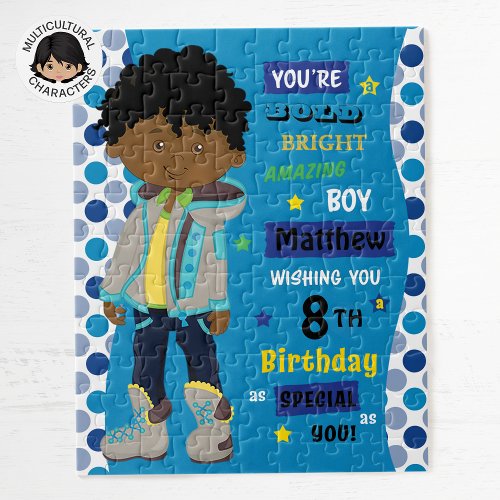 Black Birthday Boy Jigsaw Puzzle