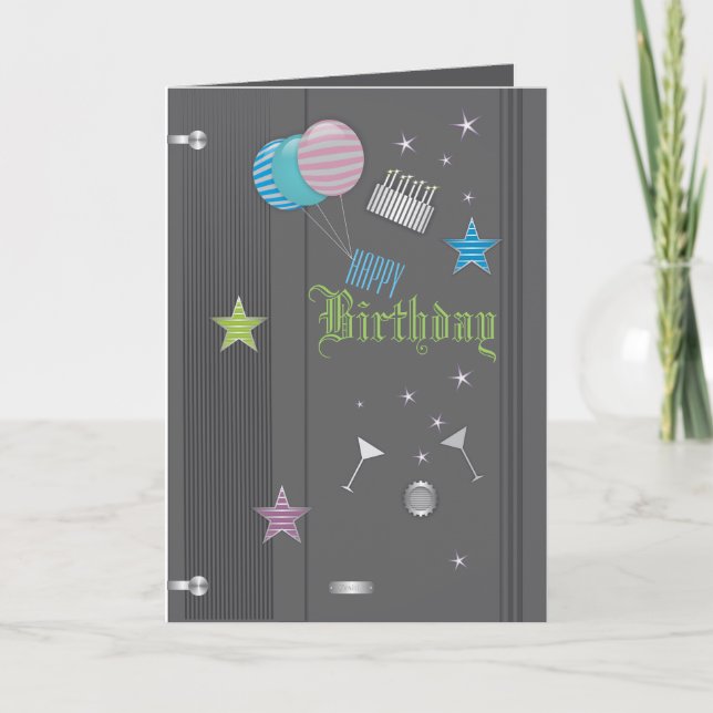 Black birthday card (Front)